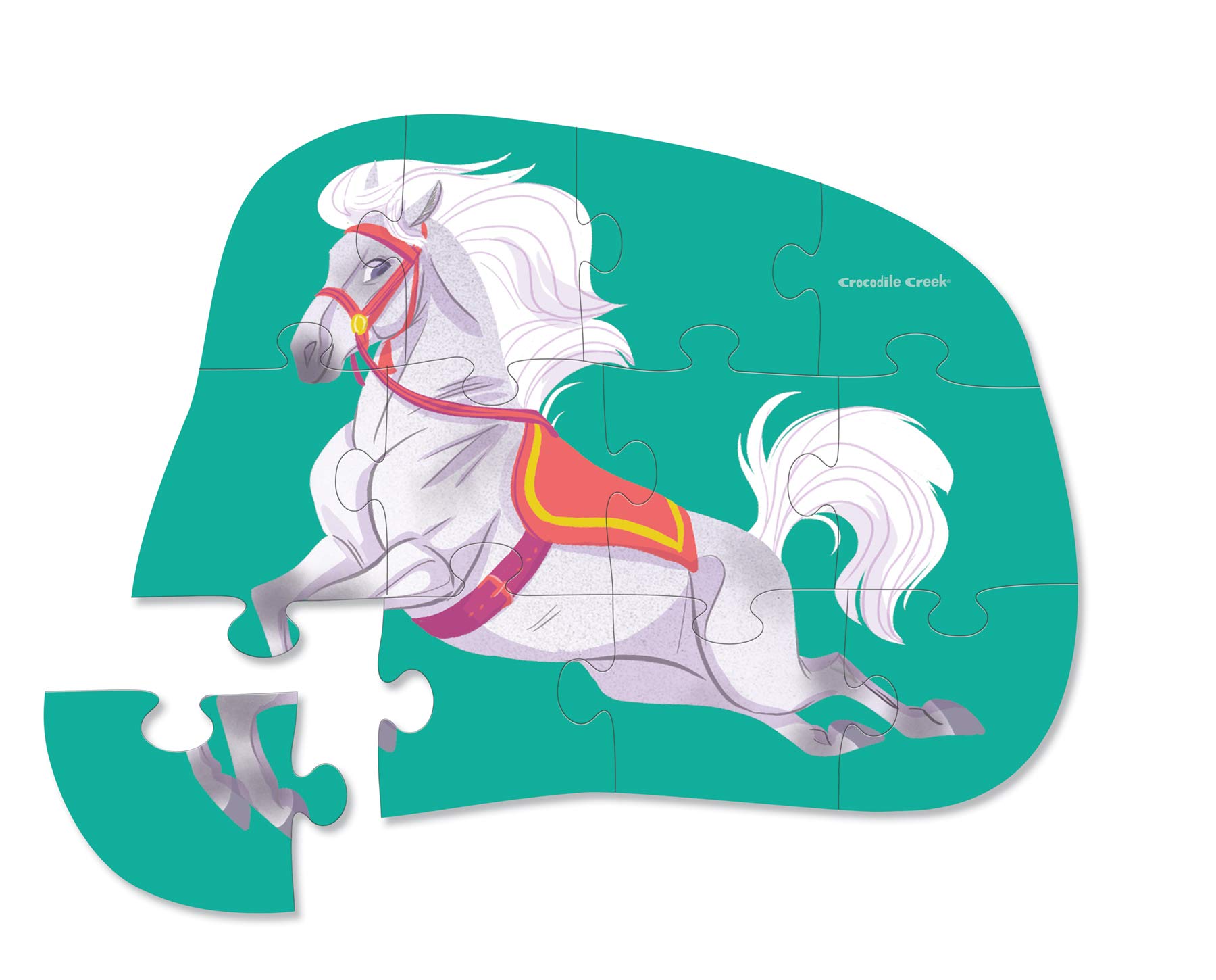 Amazon.com: Crocodile Creek - Horse Play - Mini Jigsaw Puzzle